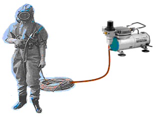 下水道清理潜水防护服（气泵式）